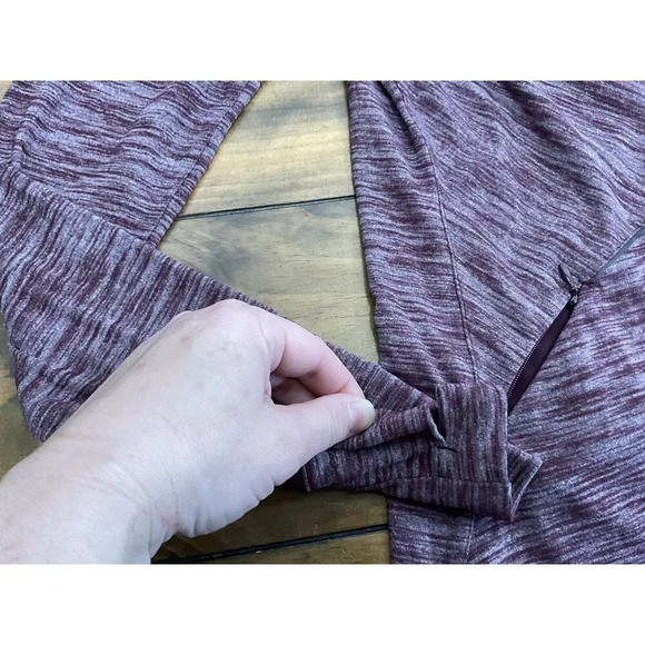 Lululemon Mock Neck &Go Take-Off Cutout Back Long Sleeve Shirt Bordeaux Size 12 - Picture 11 of 11